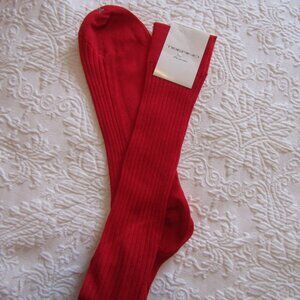 Very Long TIBERINO Red Italian Vatican Roma Socks--NWT's--Size 12
